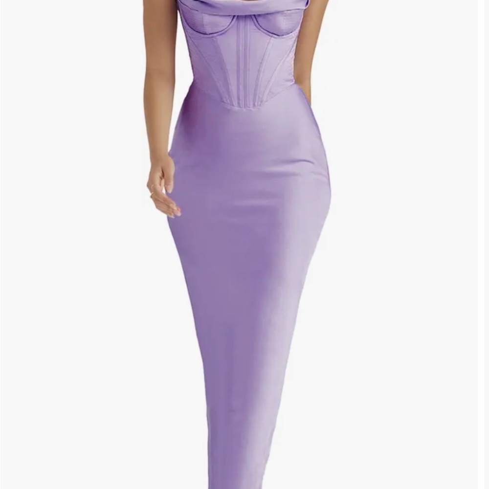 House Of CB Charmaine Corset Dress in Lavender XS